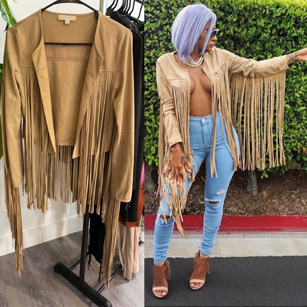Brown Fringe Jacket